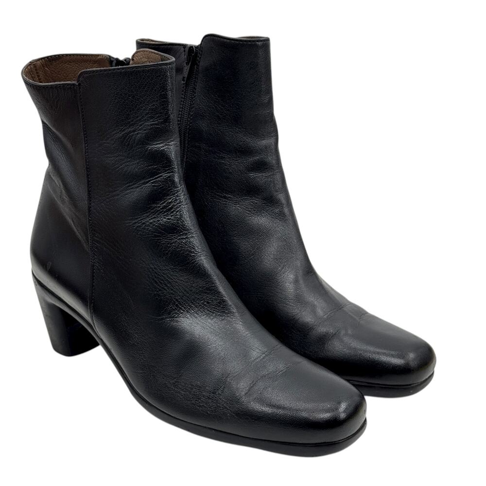 Arche Classic Boot Square Toe Heeled SZ 7‎ Women's Leather Ankle Bootie Everyday